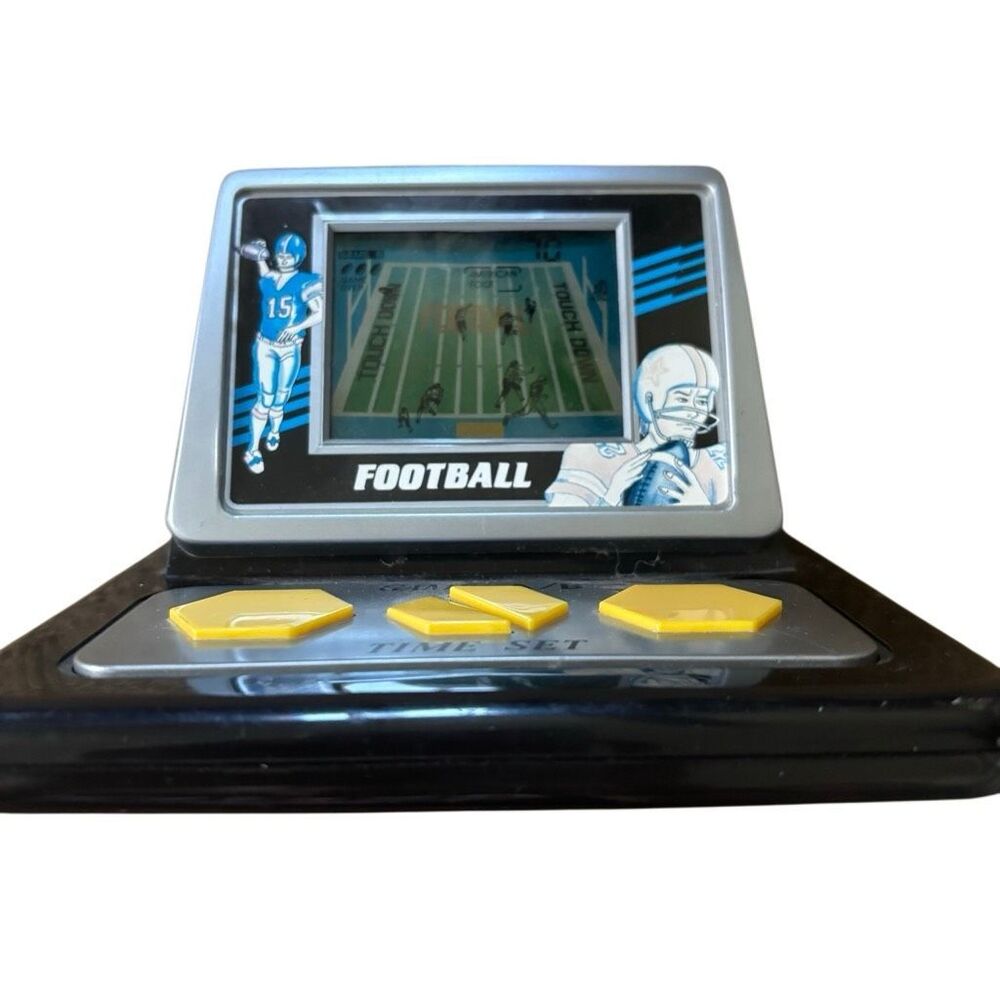 VTG Desktop Football LCD Electronic Handheld Tabletop Game Missing Door Works